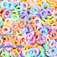 10pcs Acrylic UV Coated Colorful Beads, Hexagon Fidget Toys, Macaron Color Wavy Flower Shape, DIY Jewelry Accessories - Waves - View 27