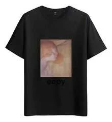 Tshirt Muscle Freaks Gato Comiendo Estilo Meme Gracioso - Blanco - Ver 6