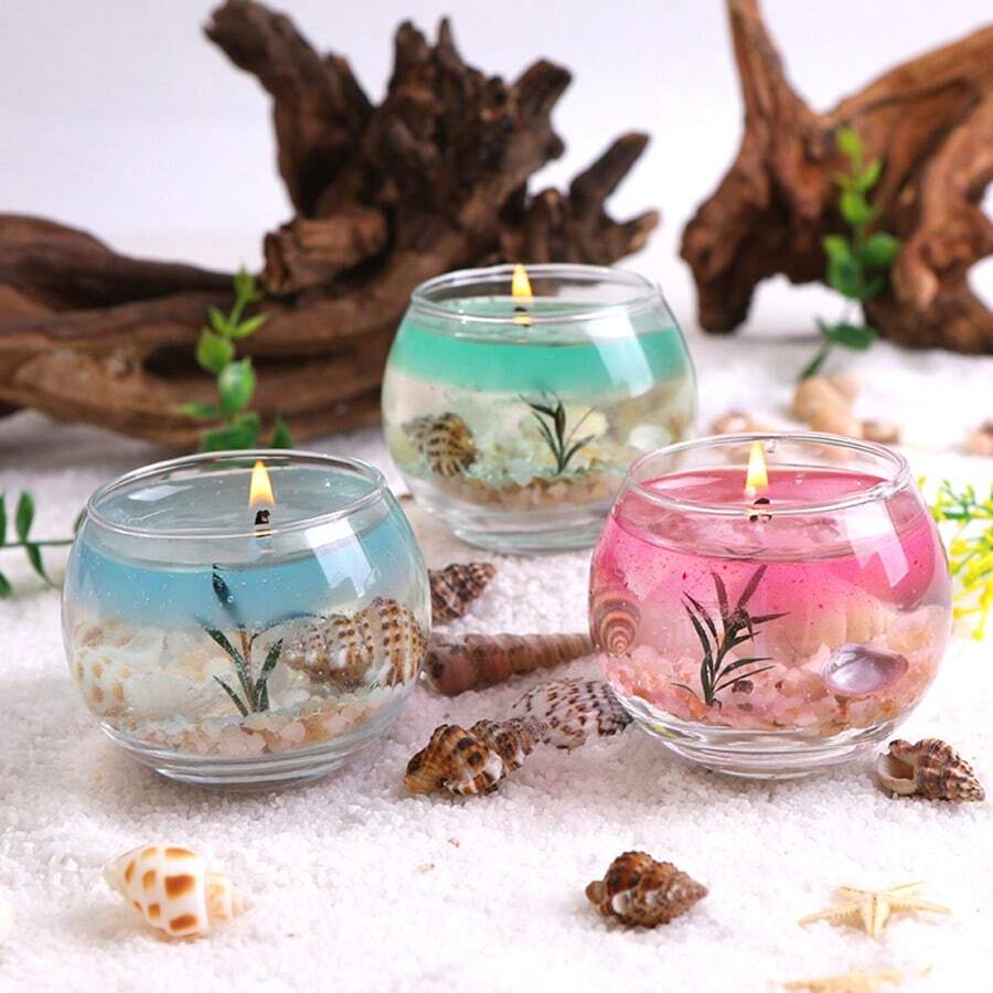 1pc/Box, Ocean-Themed Scented Candle, Random Shell Decor, Ins Style Scented Decor/Vacation Scented Candle/Niche Scented Gift/Home Fragrance Essential
