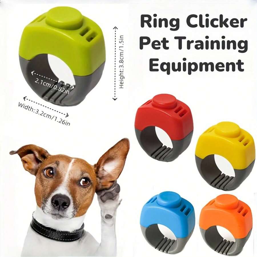 Ring Finger Ring Chime Clicker For Dog Training. Non-Electric Clicker. Can Be Used To Train Pets Such As Cats, Dogs, Horses, Birds, Fish, Rabbits, Etc. - Purple - View 1