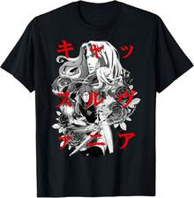 Unisex T-Shirt Made Of Pure Cotton, Group Shot Kanji Overlay T-Shirt, Summer T-Shirt, Blouse, Basic Top, Creative Design, Outdoor Game, Cool Style, Fun Design, Ideal For Outdoor Games. - Black - View 1