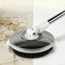 Spin Mop And Bucket With Wringer, Hands-Free Wringing 360° Swivel Head, Self-Standing Bucket With 3 Refills And Long Handle For Hardwood Floor Tile Laminate Cleaning - 白色 6 刷頭 + 地板刷 - 查看 4