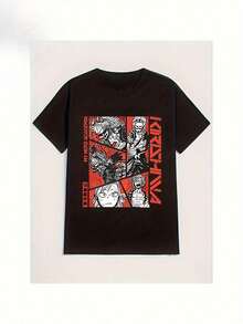 Camiseta gráfica de anime juvenil - Camiseta de manga corta con estampado de cómic japonés, ropa de niño de ajuste regular, top casual de verano, adecuada para uso al aire de ocio para adolescentes, camisetas de niño, camiseta gráfica de anime Kirishima - Camiseta unisex de 230gsm de peso pesado con personajes de Kirishima, camiseta casual de cuello redondo de ajuste cómodo para hombres y mujeres, tela duradera, camiseta de manga corta de cuello redondo suave, adecuada para la escuela, camisetas de niño Playdates, atuendos diarios - Ropa de fan de anime camisas para niño Y2k Camiseta Verano Camisa De - Blanco - Ver 7