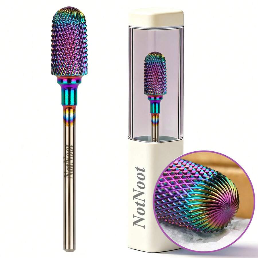 NotNoot Mũi khoan móng an toàn, mũi khoan cacbua đường kính 3/32 inch, giúp loại bỏ nhanh chóng acrylic hoặc gel cứng, thích hợp cho thợ làm móng chuyên nghiệp hoặc người mới bắt đầu tại salon. - Nhiều màu - Xem 1