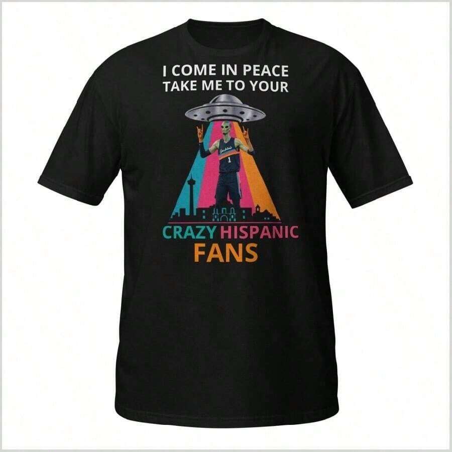 1 San Antonio Spurs Fan T-Shirt, Gift For San Antonio Basketball Fans, Fiesta Coyote Graphic Tee, 180g 100% Cotton. - 黑色 6 - 查看 1