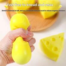 Nuevo juguete antiestrés de queso con forma triangular, tacto suave premium, experiencia de rebote lento al apretar, regulación emocional, decoración de experiencia sensorial multiusos, perfecto para coleccionar y como regalo festivo para adolescentes - Multicolor - Ver 9