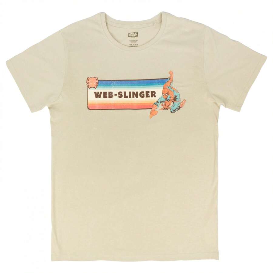 Spider-Man Retro Web-Slinger T-Shirt - 灰色 - 查看 1