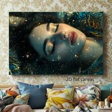 Enmarcado Lienzo decorativo de pared 2D plano  con diseño de estrellas - Decoración enmarcada de alta calidad, ideal para sala de estar, dormitorio, oficina y cocina - Diseño elegante, regalo perfecto para el hogar, superficie plana 2D, decoración ideal para cualquier habitación - - Enmarcado - Ver 7