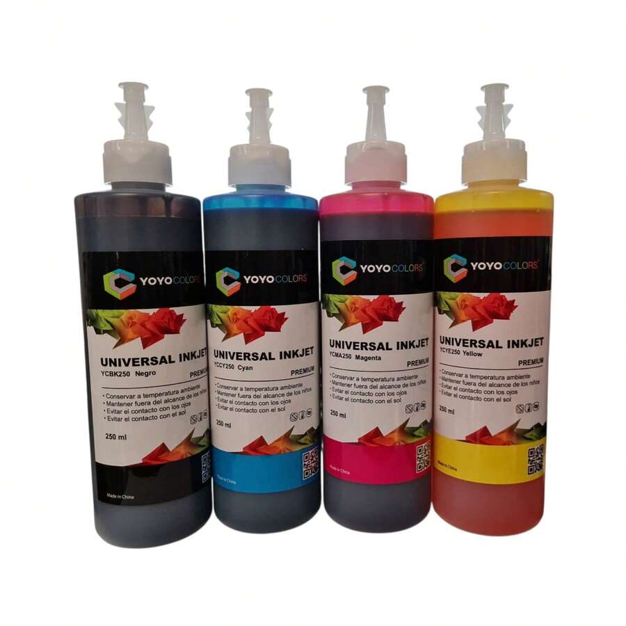 Kit 4 Tinta Universal Para Todas Las Marcas Impresoras 250ml - Ver 1