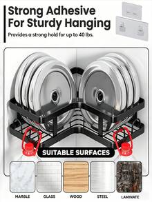 No-Drill Adhesive 5-Piece Corner Bathroom Shelf Set – Large Capacity, Space-Saving Storage Rack Available In Two Colors (Black/White), Includes A Soap Dish, Toothbrush Holder, And Hooks. Waterproof And Rustproof, Suitable For Kitchens, Dining Rooms, Parties, And Makes A Great Gift For Friends And Family, Christmas Decoration, Home Décor, Valentine's Day Gift, Family Gift, And Room Decor. - màu đen - Xem 8