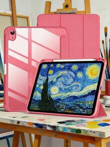 适用于 iPad (A16) 第 11 代 11 英寸（2025 年款）和第 10 代 10.9 英寸（2022 年款）的保护套 - 多角度可调节支架，带笔槽和自动唤醒/睡眠功能，红色 - 玫瑰紅 - 查看 15