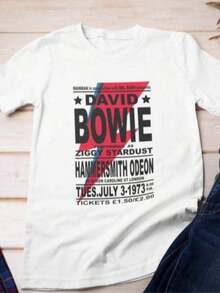 Vintage Bon Jovi T-Shirt, You Give Love A Bad Name, Short Sleeve T-Shirts For Adults, Vintage Style, Fashion Graphic Tees - 白色 - 查看 7