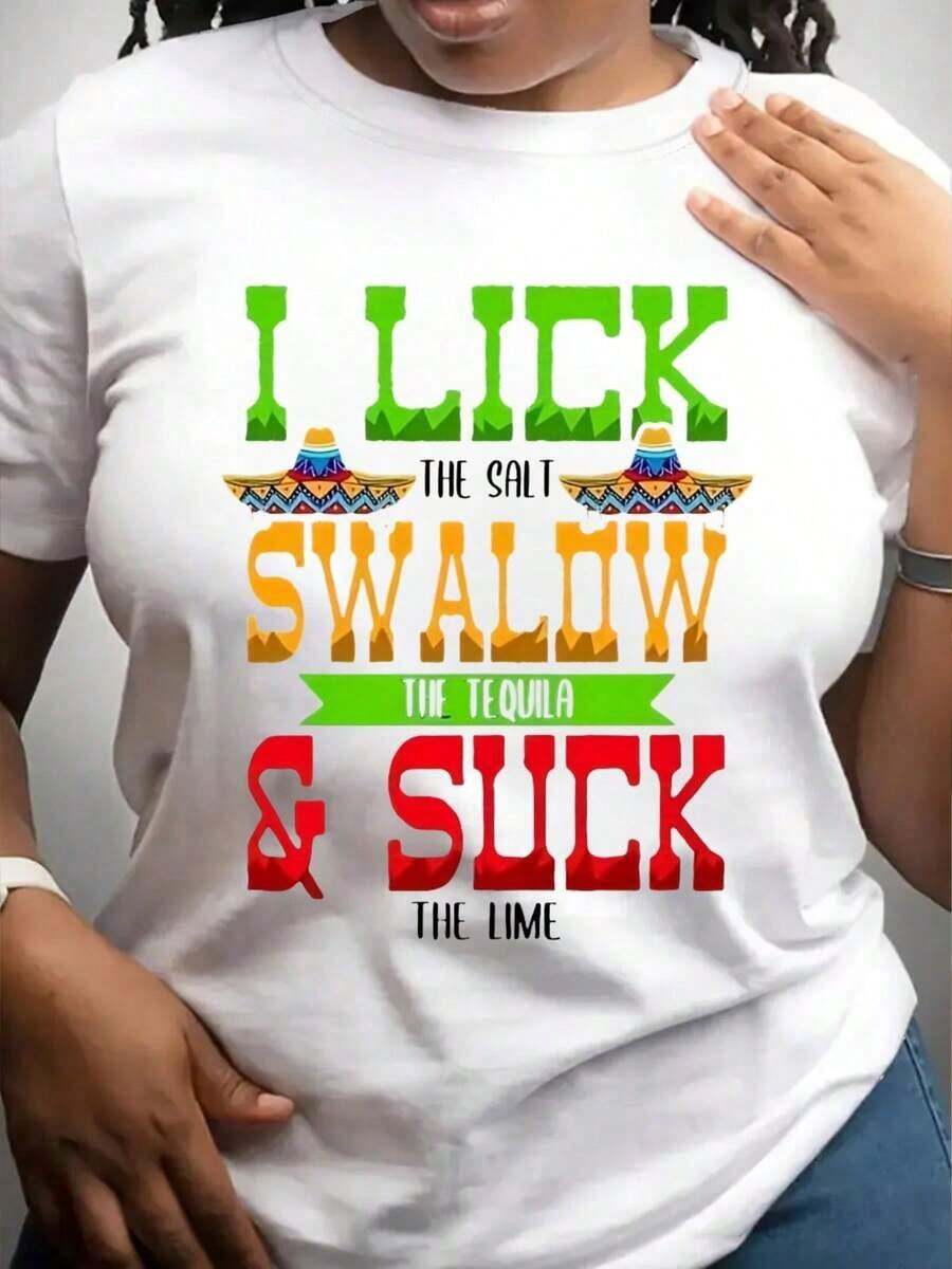 I Lick The Salt, I Swallow The Tequila, And I Suck The Lime. Mexican Fiesta T-Shirt For Cinco De Mayo Celebration. It's A Perfect T-Shirt To Give To Friends And Family On Any Holiday Or Special Occasion, Ideal For Summer. - 白色 - 查看 1