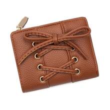 Korean Style Bow Tie Strap Coin Purse, Cute Short Large Capacity Wallet, Women's Small Handheld Fashion Wallet - Multicolor - View 6