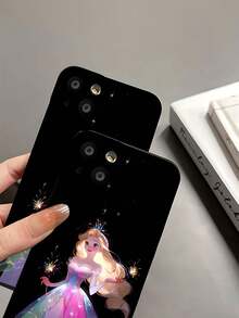 Princesa rubia con vestido rosa brillante, tema de celebración.funda de teléfono Fundas compatibles con ,Apple,VIVO,OPPO,,, y Honor.Fabricadas en silicona TPU,ofrecen protección contra golpes y caídas.regalos para mamá - Negro - Ver 8