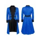 Long Jacquard Coat - Blue