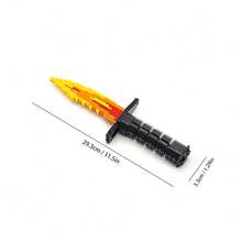 Bloques de construcción MOC creativos, juego de cuchillos cortos, bayoneta militar, cuchillo de mariposa, montaje, bloque de construcción, espada, juguete para regalo para niño - A - Ver 15