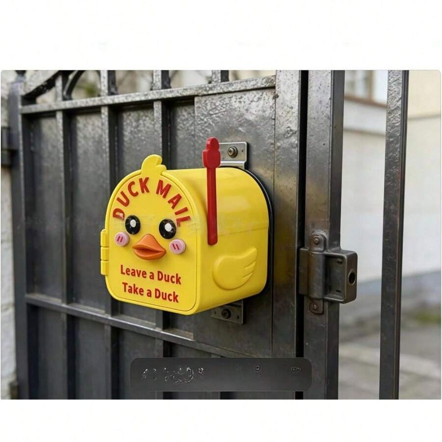 3D Printed Cruise Duck Mini Mailbox - Horizontal Wall Mount, Suitable For Office Decoration, Duck Theme Collector Gifts, Front Opening Plastic Mailbox, Can Be Used For Cabin Door Or Desktop Decoration, Nautical Style Birthday/White Elephant Gifts/Christmas Gifts - 1 (excluding Duck) - View 1