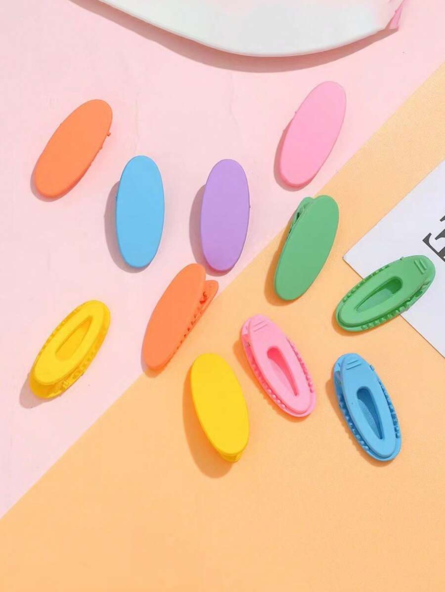30pcs Macaron Square Hair Clips, Small Plastic Claw Clips, Bangs Clips, Split End Clips, Hairline Clips, Random Styles, Claw Clips, Hair Clips, Hair Pins, Hair Clips,Snap Clip,Bobby Pin