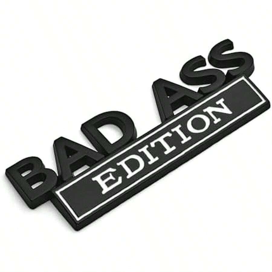 Car Bad Edition Emblem, Car Badge Stickers, Bad Edition Personalized 3D Badge Decoration, Cars Fender Bumper Hood Trunk 3D Badges Sticker Decal Universal For Cars (Black) - Gói 10 cái - Xem 1