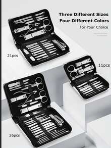 Set de Manicura 26-en-1 Rosa Kit Profesional de Pedicura Kit de Cortauñas Herramienta de Eliminación y Lima de Uñas - Herramientas de Cuidado de Uñas Duraderas y Portátiles para Uñas de Manos y Pies Kit de Aseo con Estuche de Viaje Lujoso y Mejorado - Multicolor - Ver 12