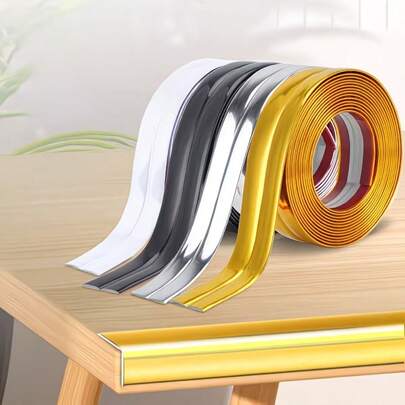 1 cuộn dải PVC trang trí dài 3 mét/118,11 inch, dải keo tự dính, decal dán tường 3D, viền trang trí nội thất, viền gương, màn chắn, viền gương phòng khách, viền trần và tường trang trí nhà cửa và văn phòng.