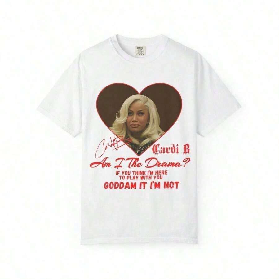 Camiseta Vintage Afro Glamour con Diseño de Revista _ Camiseta de Arte para Mujer _ Camiseta Gráfica Afrocentrica de Otoño _ R - Blanco 8 - Ver 1