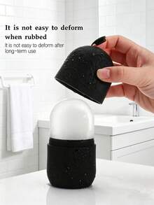 Black Skincare Tool Set: Roller, Gua Sha Board, Hair Band, Wrist Strap, Transparent Makeup Bag. Facial Cleansing & Skincare Accessories, Practical Home & Travel Set, Suitable For Personal Use Or Gift - Black - View 7