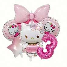 Juego de globos de cumpleaños autorizado, material de lámina de aluminio premium mate grueso, personaje 3D, lazo, formas de número y estrella, juego de decoración de lujo para cumpleaños de bebé - Ver 20