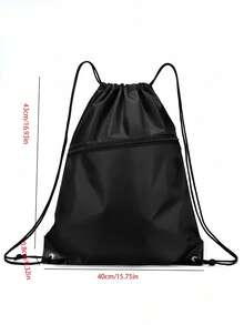 1pc Large Capacity Drawstring Backpack, Suitable For Outdoor Activities, Fitness, Equipment Storage, Gift Bag, Outdoor Travel, Toiletry Bag, Football And Basketball Bag - Multicolor - View 5