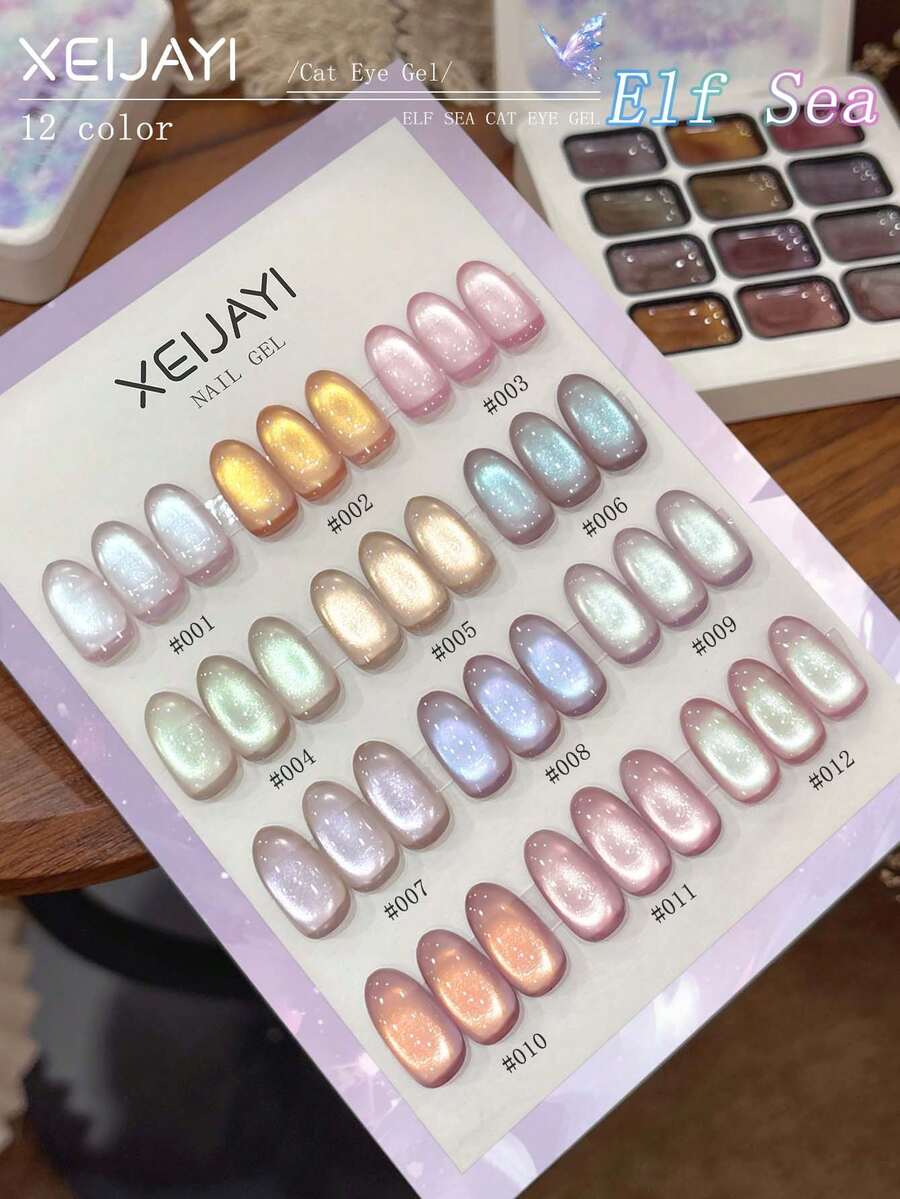 XEIJAYI 12 Colori Smalto Gel - Smalto Gel Semi-Solido Adatto Per Manicure FAI DA TE, Manicure Coreana, Smalto Gel Altamente Saturo E Brillante Per Saloni Di Bellezza
