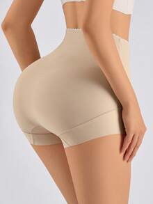 Women's High Waist Tummy Control Lace Seamless Waist Cincher Butt Lifting Shaping Panties - Apricot - View 2