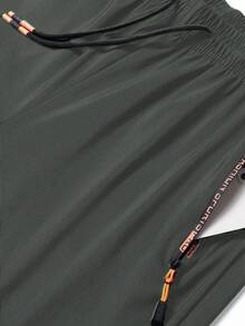1pc Boyfriend Style Men's Summer Lightweight Quick-Dry Breathable Running & Workout Pants Sports - Grey - View 4