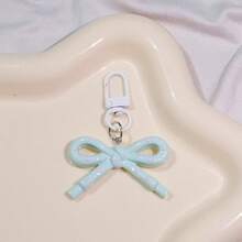 4pcs Acrylic Hollow Bowknot Keychains, Street Fashion Acrylic Pendant Decoration, Lightweight Portable Accessory, Gift For Girlfriend And Best Friend - Multicolor - View 8