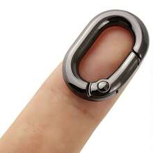 10 piezas Anillo oval de primavera, Clip de resorte redondo de primavera, Hebilla de resorte de gatillo para bolsos, carteras, llaveros - Multicolor - Ver 8