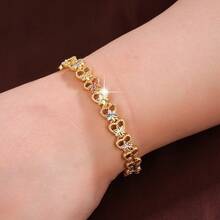 1pc Floral & Heart Charm Bracelet, Fashion Accessory For Women - F51517 - View 17