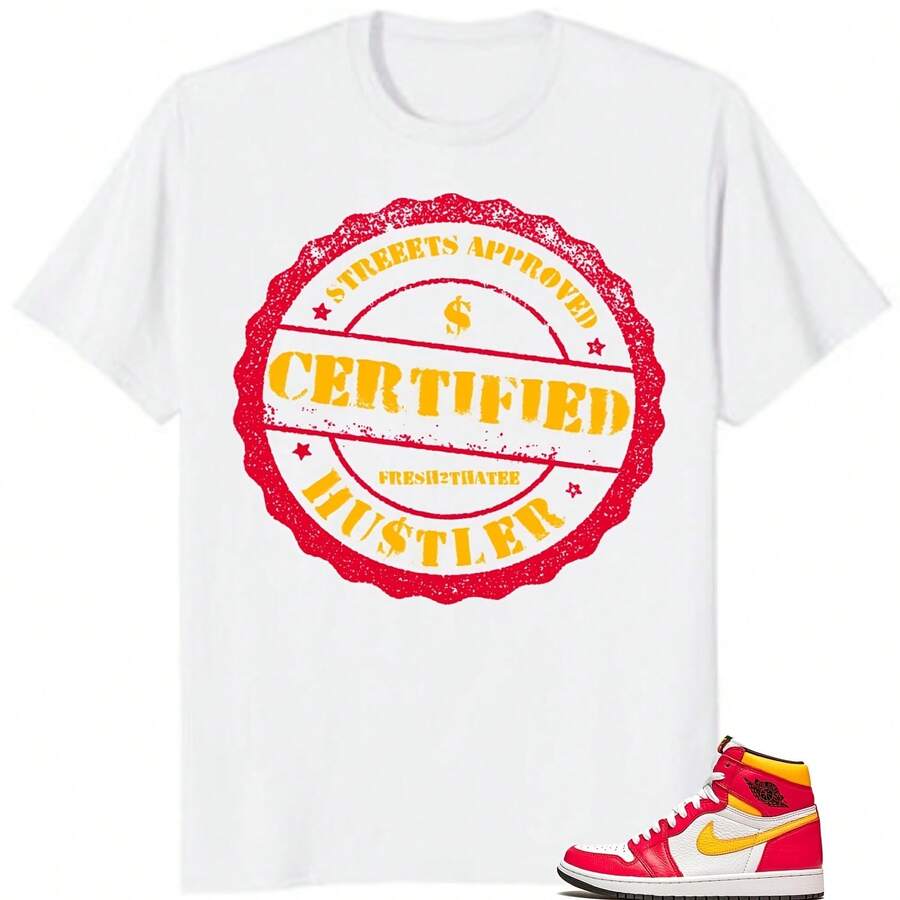 Hustler Design. Made To Match Jordans 1 Fusion Red. - Shape - View 1