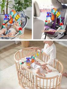 Adjustable Arched Baby Crib Toy, Suitable For Infants And Toddlers, Stroller Arch Toy, Crib Toy, Attractive Hanging Design To Stimulate Baby's Senses And Develop Motor Skills - Multicolor - View 4