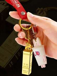 3 Pcs/Set Golden Brick Permanent Match Lighter, Reusable 10,000 Times Keychain Matches Strikers Lighters, Portable, Suitable For Outdoor Camping, Hiking, Daily Use, Father's Christmas Birthday Day Gift - JINTIAO-Gold Bar-3PCS - 查看 6