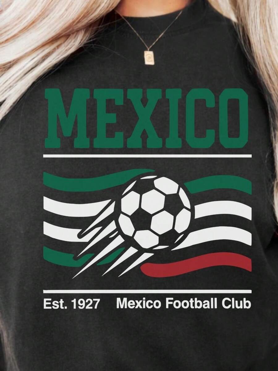 Diseño de Camiseta de Fútbol Retro de México de los 90s en PNG SVG, Camiseta Vintage para Fanáticos de México, Gráfico para el Día del Partido, Descarga Digital para Aficionados al Fútbol - Negro - Ver 1