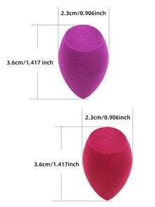 4 buah Spons Mini Miracle Skin Real Techniques, Spons Makeup Kecil, Cocok untuk Alas Bedak dan Concealer, Ukuran Mini untuk Mata dan Detail, Portabel untuk Perjalanan, Makeup Alami, Bebas Lateks - Berwarna merah muda - View 9