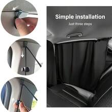 4pcs/Set Car Privacy Curtain Kit - Suitable For Sedans And SUVs, Includes Rear Seat And Side Window Shades, With Storage Bag, For Parking Use Only. - A - View 5