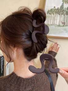 2pcs/Set Chic & Stylish Large Hair Clips, High Ponytail Fixation Clips, Loose Bun Clips, Slouchy Wave Clips, INS Style Hair Accessories, Ideal Gift For Friends Or Holidays, Claw Clips, Hair Slide, Hairpin - Multicolor - View 18