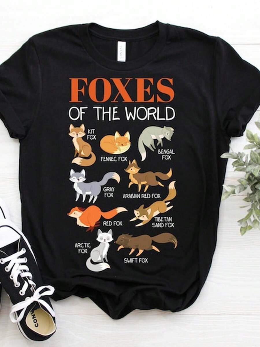 Zorros del Mundo T1S1Hirt, Rojo, rtico, Gris, Fennec, Bengala, rabe, T1ibetano, Zorros S1wift, Animales Adorables Adorables EduC1Ational Rega1lo S1Hirt,