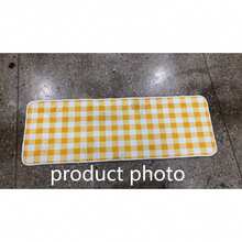 1pc Yellow Checkered Kitchen Rug, Kitchen Mat, Kitchen Carpet, Classic Checkered Doormat, Small Rug, Carpet, Runner Rug, Floor Mat, Home Decor, Area Rug, Outdoor Mat, Bedroom Carpet, Washable Rug - Multicolor - View 6