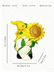 1 pieza Decoración de jardín para ancianos con girasol de resina, escultura enana de resina, adecuada para Navidad, Halloween, Acción de Gracias, Día de San Valentín y otras festividades, también aplicable para jardín, patio, restaurante, estantería, sala de estar, entrada y otros espacios - Multicolor - Ver 10
