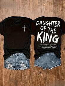 Dam-T-shirts - Svart - Visa 5