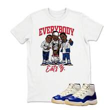 Camiseta blanca a juego con las zapatillas s11 Rare Air de Everybody Eats - forma - Ver 1