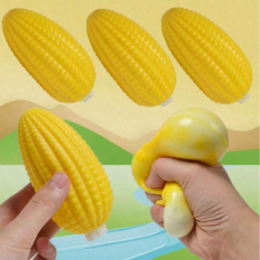 Đồ chơi bóp hình bắp ngô sống động như thật, đồ chơi giảm căng thẳng mềm mại, đồ chơi cầm tay tiện dụng, đồ trang trí bàn làm việc hình trái cây dễ thương, quà tặng độc đáo lý tưởng cho các dịp lễ, tiệc tùng, lễ hội, quà bỏ vào hộp quà, đồ chơi thư giãn thị giác giúp giảm căng thẳng, lo âu, mệt mỏi và cải thiện tâm trạng.