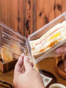 20/50个装翻盖塑料食品保鲜盒 - 加厚可堆叠防漏长方形餐盒,适用于餐厅、面包店、外卖、打包 - 可用于包装三明治、蛋糕和糕点 - 彩色 - 查看 8